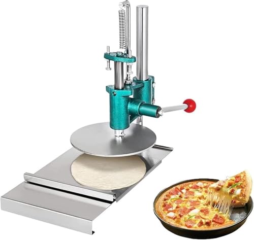 Pizzateigpressmaschine, elektrische Gebäckmaschine, manuelle Teigwalze aus Edelstahl, Teigausrollmaschine, Nudelmaschine, für Pizzateiggebäck, einfarbig, 13 cm