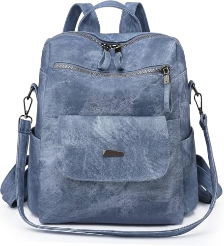 letaofang Frauen Rucksack Wasserdicht Anti-Diebstahl Leichtgewicht PU Mode Reisen Mehrzweck Cabrio Geldbörse Umhängetasche Handtasche Rucksack