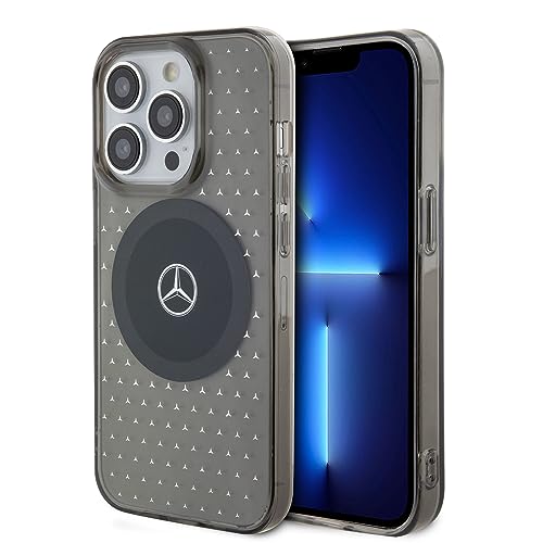 CG Mobile Mercedes-Benz Magsafe transparente Schutzhülle für iPhone 15 Pro, Schwarz