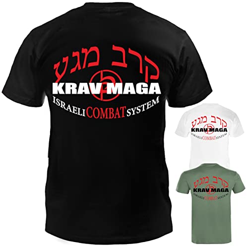 Dynamix Athletics T-Shirt Krav MAGA System - Kampfsport Selbstverteidigung Mixed Martial Arts Shirt für Sport und Freizeit in 3 tollen Farben (as3, Alpha, m, Regular, Regular, Army Grün)