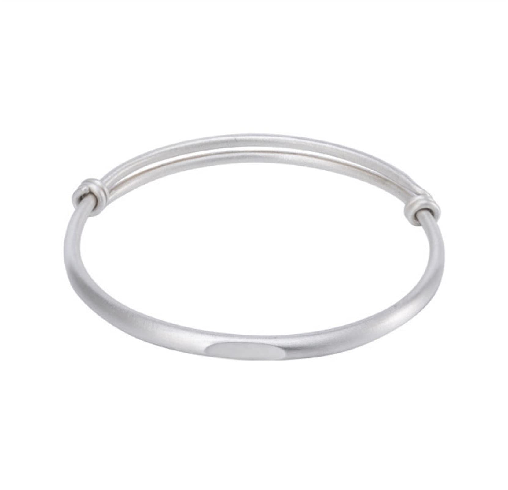 YIHANSS Armband S999 Reines Silber Retro Persönlichkeit Damen Push Pull Armband Armband Schmuck Damenschmuck (Farbe: Silber, Größe: Fuß Silber)