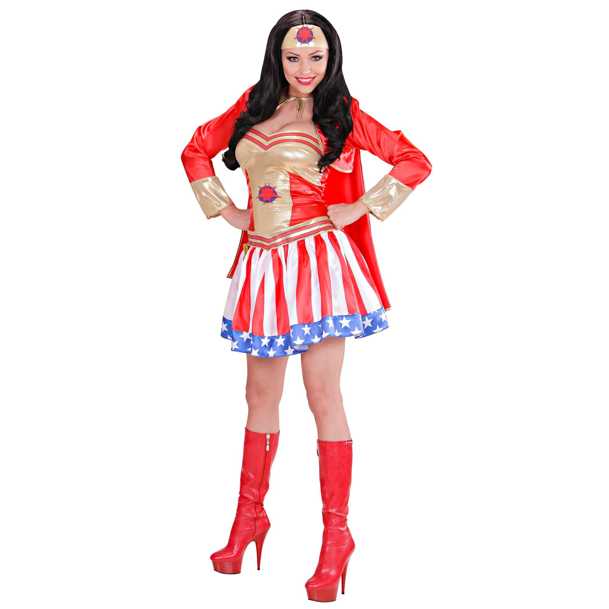 W WIDMANN MILANO Party Fashion - Kostüm Super Hero Girl, Kleid, Superheldin, Faschingskostüme, Karneval