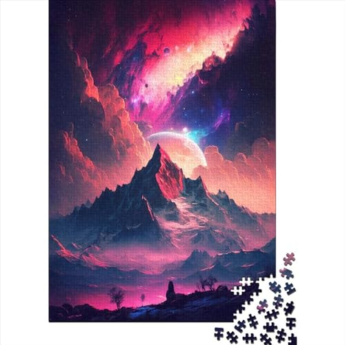 Peak of Universe Landscape Schwierige, anspruchsvolle Puzzles Kunstpuzzles für Erwachsene 1000 Teile Puzzles für Erwachsene Lernspiel Herausforderungsspielzeug (Größe: 75 x 50 cm)