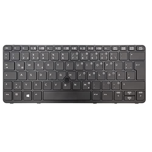 HP Tastatur Keyboard EliteBook 820 G1, 820 G2, 725 G1, 725 G2 - Beleuchtet schwarz - DE (QWERTZ) 735502-041 (Generalüberholt)