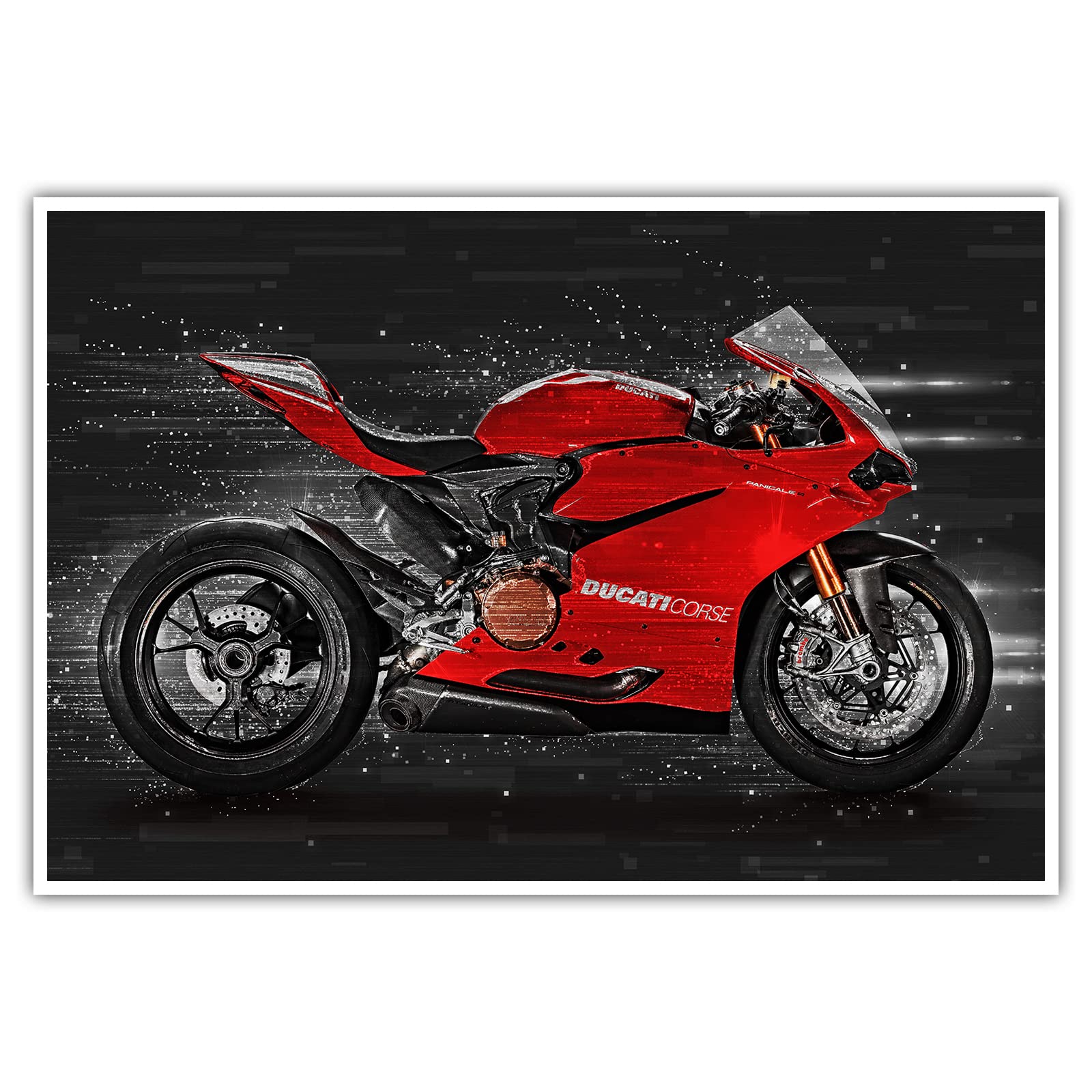 CanvasArts Ducati 1199 Panigale - Poster (80 x 60 cm, Poster)