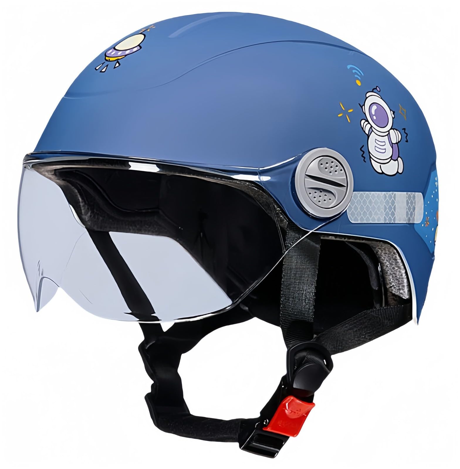 Cartoon-Helm Für Süßes Motorrad, Leichter Halbhelm Mit ECE-Zertifikat Für Jungen Und Mädchen Im Alter Von 3–15 Jahren K,46-54CM