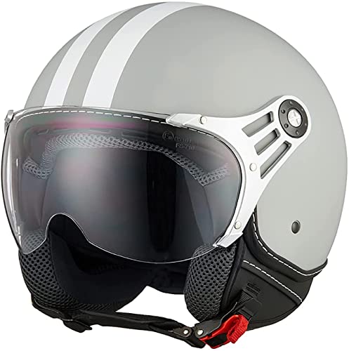 Vintage Jet-Helm · Motorrad-Helm Roller-Helm Scooter-Helm Moped Mofa-Helm Chopper Retro Vespa Vintage Pilot Biker Helmet · ECE Zulassung Mit Visier Offenem Gesicht Helm