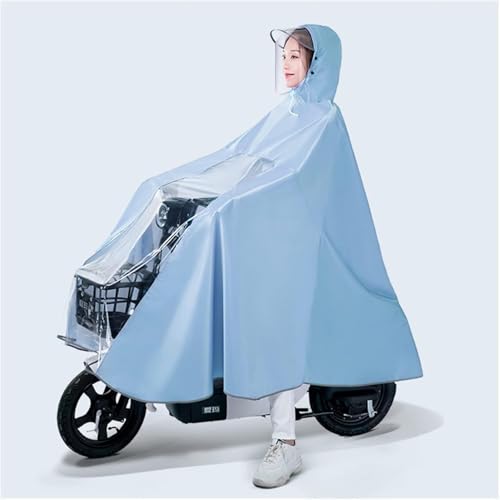 Wasserdichter Cy-Regenmantel, Regenponcho mit Kapuze, einzelnes winddichtes Unisex-Regencape, für Fahrrad-E-Bike-Mobilitätsroller-Regenstaubschutz,Rosa,4XL