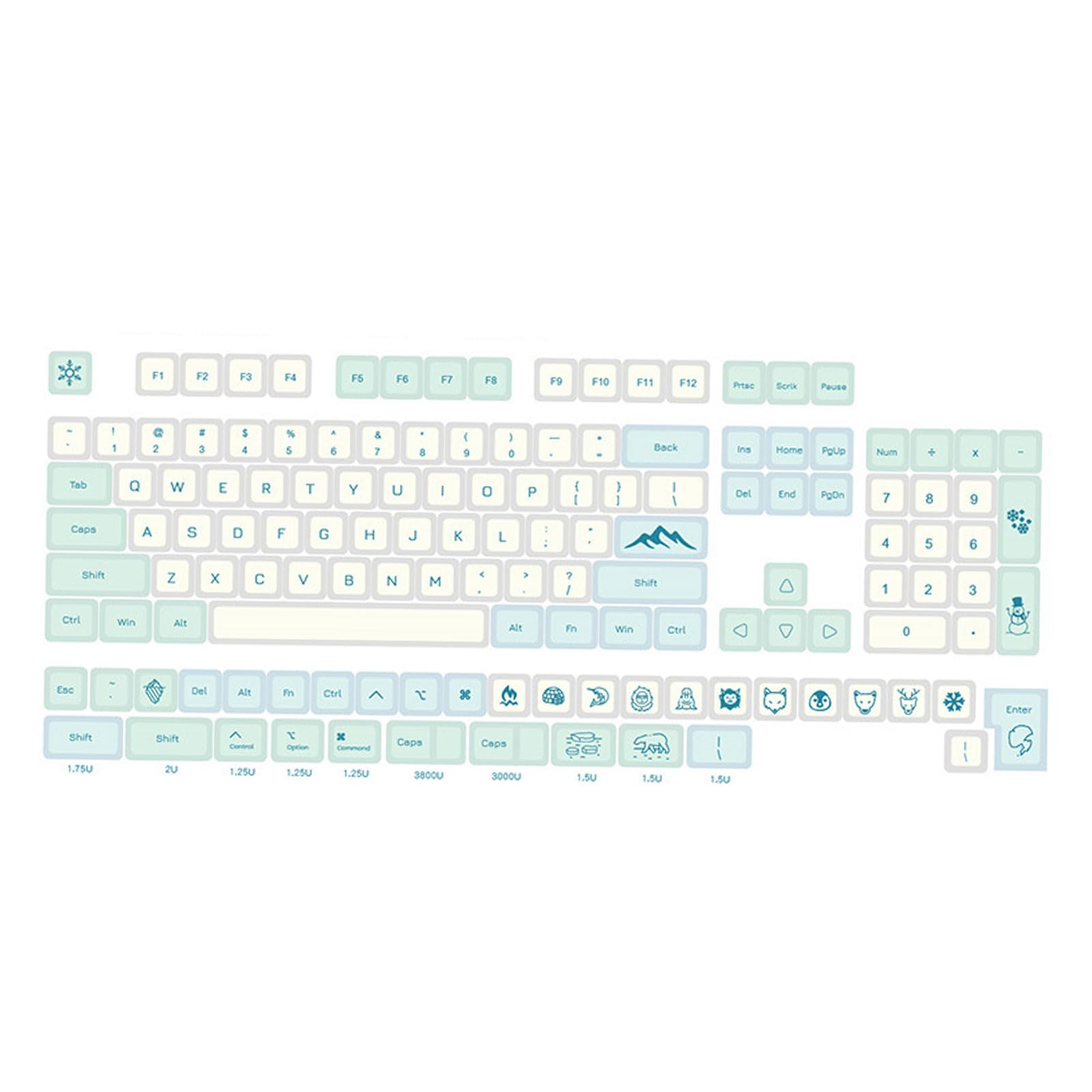 Mllepjdh Tastenkappen PBT Standard Farbstoffsublimationsprozess Tastenkappe 137 Tasten XDA Profil Für Mechanische Tastatur XDA Profil Tastenkappen