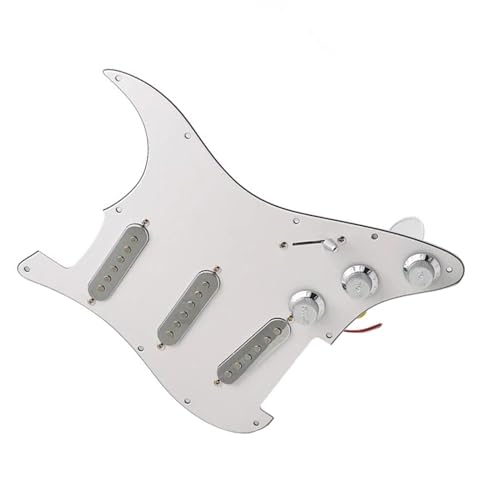 Standard-Pickguard-Tonabnehmer SSS Silver Pickup E-Gitarren-Schlagbrett und vorverkabelte, langlebige Baugruppe (Color : 2)