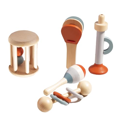 Rasseln Set Spielzeug Frühe Percussion Spielzeug Trompete Spielzeug Kastagnette Instrument Baby Geschenke