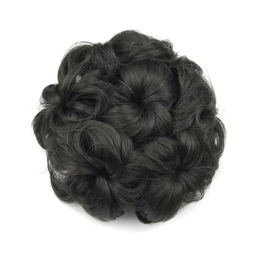 Haarteile Haarknoten Synthetische Haargummis, lockiges Haar, Chignon, Gummiband, Haarknoten, Donut-Haarroller, Haarteile for Frauen Brötchen Haare(4)