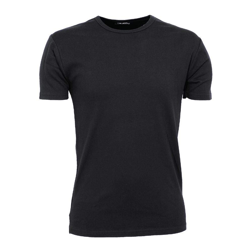 Tee Jays Herren Interlock T-Shirt, Rundhalsausschnitt, Kurzarm (4XL) (Schwarz)