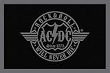 empireposter AC/DC - R´n´R Will Never die - Fußmatte, Größe: 60 x 40 cm, Material Polypropylen