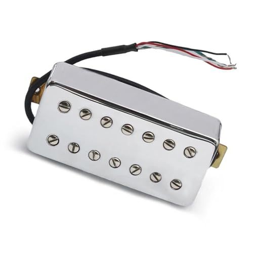 7-saitiger E-Gitarren-Humbucker-Tonabnehmer In Reihe Für E-Gitarre, Schwarz/Gold/Silber e gitarren tonabnehmer (Color : Bridge silver)