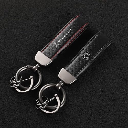 BEROZA Auto Schlüsselanhänger, für Peugeot 2008 2020-2022 Schlüsselanhänger Zubehör Autoschlüssel Dekor Unisex personalisiertes Geschenk,C-2pcs