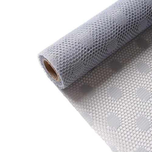 Blumen Geschenkpapier 50 cm x 5 Yards Rolle, Netz, halbtransparent, Blumen-Geschenkpapier, Gaze, Punkte, Blumenstrauß, Verpackung, Garne, Floristen-Materialien, Hochzeit, Hohlgarn(Big hole-05)