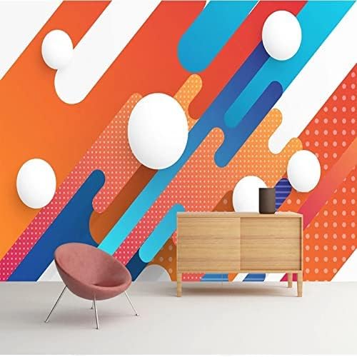 XLMING Bunte Geometrische Kugeln 3D Tapete Home Dekoration Wohnzimmer Sofa Schlafzimmer Tv Hintergrund Wand-200cm×140cm