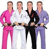 Elite Sports Damen BJJ GI – IBJJF Jiu-Jitsu GI für Frauen (siehe spezielle Größentabelle) - Schwarz - 33