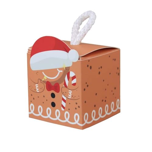 50 Stück Weihnachts-Geschenkboxen, Schokolade, Süßigkeiten, faltbar, für einfache Lagerung, Paketbox, Süßigkeitentüte