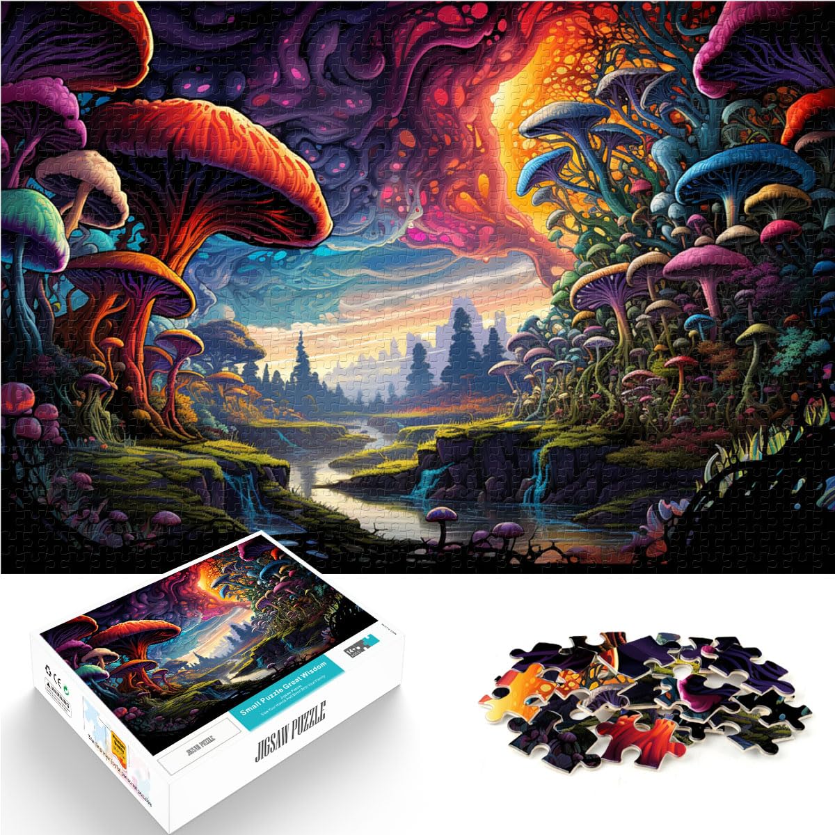 Puzzles für farbenfrohe Psychedelia jenseits der Welt, 1000 Puzzles für Erwachsene. Holzpuzzles eignen ganze Familie und die 1000 Teile (50 x 75 cm)