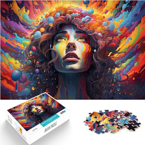 Puzzlespiel Fantasie bunte Kunst für Erwachsene 1000-teiliges Puzzle Holzpuzzle Spielzeug Puzzle Lernspiele Stressabbau Puzzle 1000 Teile (50x75cm)