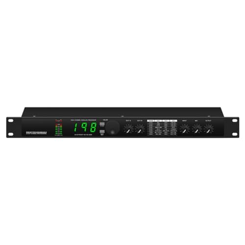 Kangtm Professioneller Digitaler Nachhall-Multieffekt-Prozessor, Audioprozessor, Equalizer, EU-Stecker