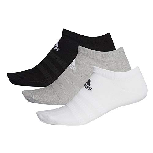 adidas 6 Paar Performance No Show Sneaker Socken Unisex Kurzsocke, Farbe:schwarz - weiß - grau, Socken & Strümpfe:40-42
