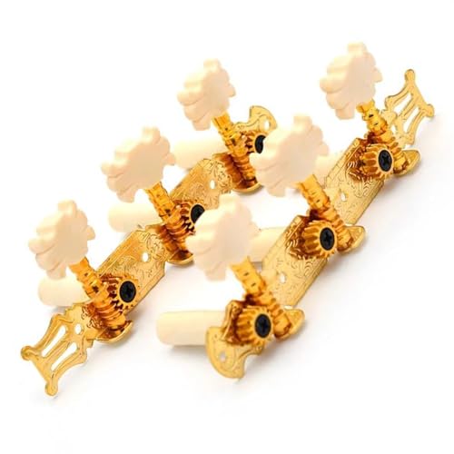 Strings Tuning Pegs Mechaniken Für Gitarre 1R1L verchromte Stimmwirbel für klassische Gitarre, Ersatzteile (Color : Gold)