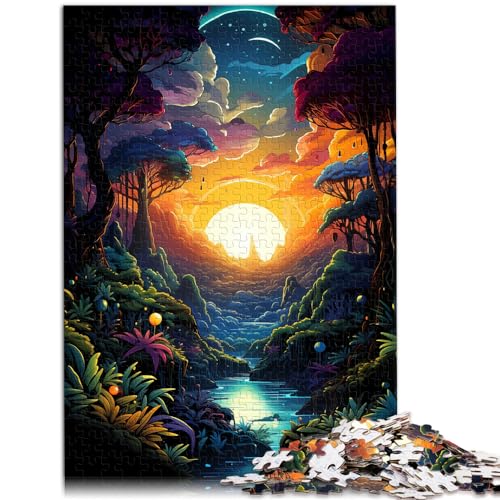 Puzzle, Lernspiele, Seltsamer farbenfroher Sonnenuntergang, 1000-teiliges Puzzle für Erwachsene, anspruchsvolles Puzzlespiel und Familienspiel, 1000 Teile (50 x 75 cm)