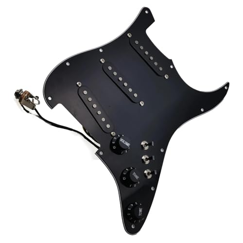 Standard-Pickguard-Tonabnehmer SSS Single-Coil-Tonabnehmer, multifunktional, vorverkabelt, Schlagbrett-Set für Gitarren- und E-Gitarren-Teile (Color : A)