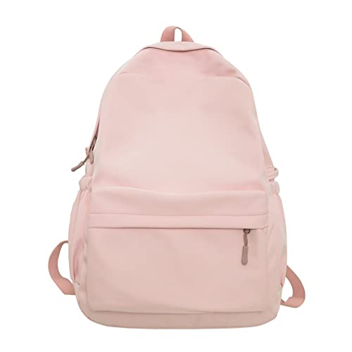 Schulrucksack Damen Einfarbig Laptop Rucksack Nylon Schultasche Teenager Große Kapazität Reiserucksack