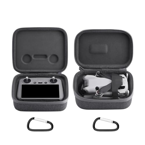 KUANDEDIAN for DJI Mini 4 Pro Aufbewahrungstasche Drohne Tragbare Tragetasche RC 2/RC-N2 Controller Handtasche Reisebox Drohne Staubdichtes Zubehör(2 in 1 A)