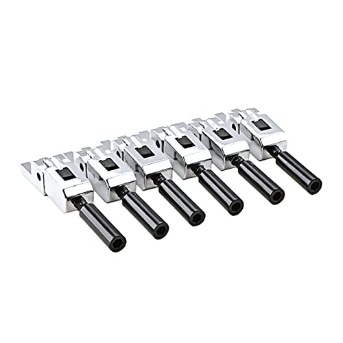 6 Stück/Set Tremolo-Brücke aus Metall für E-Gitarre, Zubehör, doppelt verriegelbar, Tremolo-Brücke, Gitarre, Tremolo-Brücke, Sattel, Tremolo-Brückensättel, Gitarre, 6 Stück