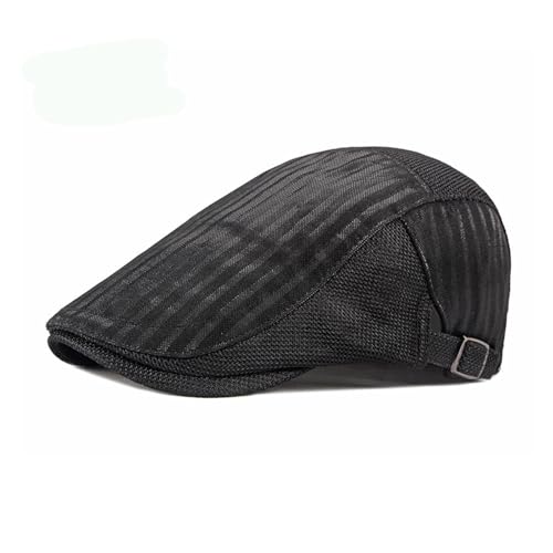 YIHANSS Sommer Mesh-Hüte für Männer Atmungsaktive Fischgräten-Baskenmützen Flache S Driving Net Sun Cap Newsboy-Mütze Verstellbare Mütze