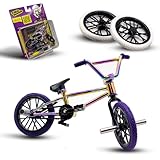 TAIL WHIP BMX-Fingerfahrrad, Finger Bike BMX aus Metalllegierung für schwindelerregende Tricks, Mini Fahrrad Spielzeug mit original Zubehör, Fördert Handmotorik (Multicolor)