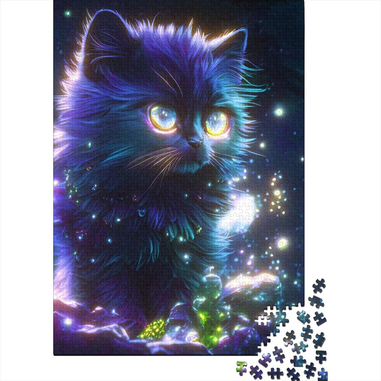 Kitty-Holzpuzzle für Erwachsene und Jugendliche von Adult Jigsaw Puzzles 1000 Teile für anspruchsvolles Puzzlespiel und Familienspiel 29,53 x 19,69 Zoll