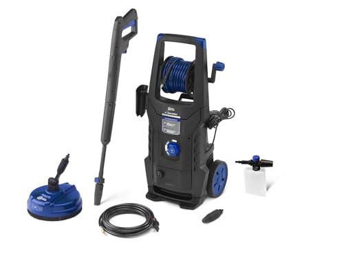 AR Blue Clean e-2 DUALSPEED D Hochdruckreiniger mit Dual Speed System, Rohrreinigersonde und Patio Cleaner (2200 W, 160 bar, 460 l/h)