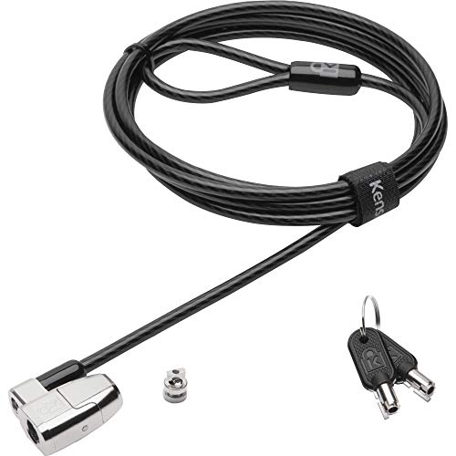 Kensington K64435WW ClickSafe 2.0 Laptopschloss mit schwenk- und drehbarem Carbonstahl-Kabel, 1,8 m Länge