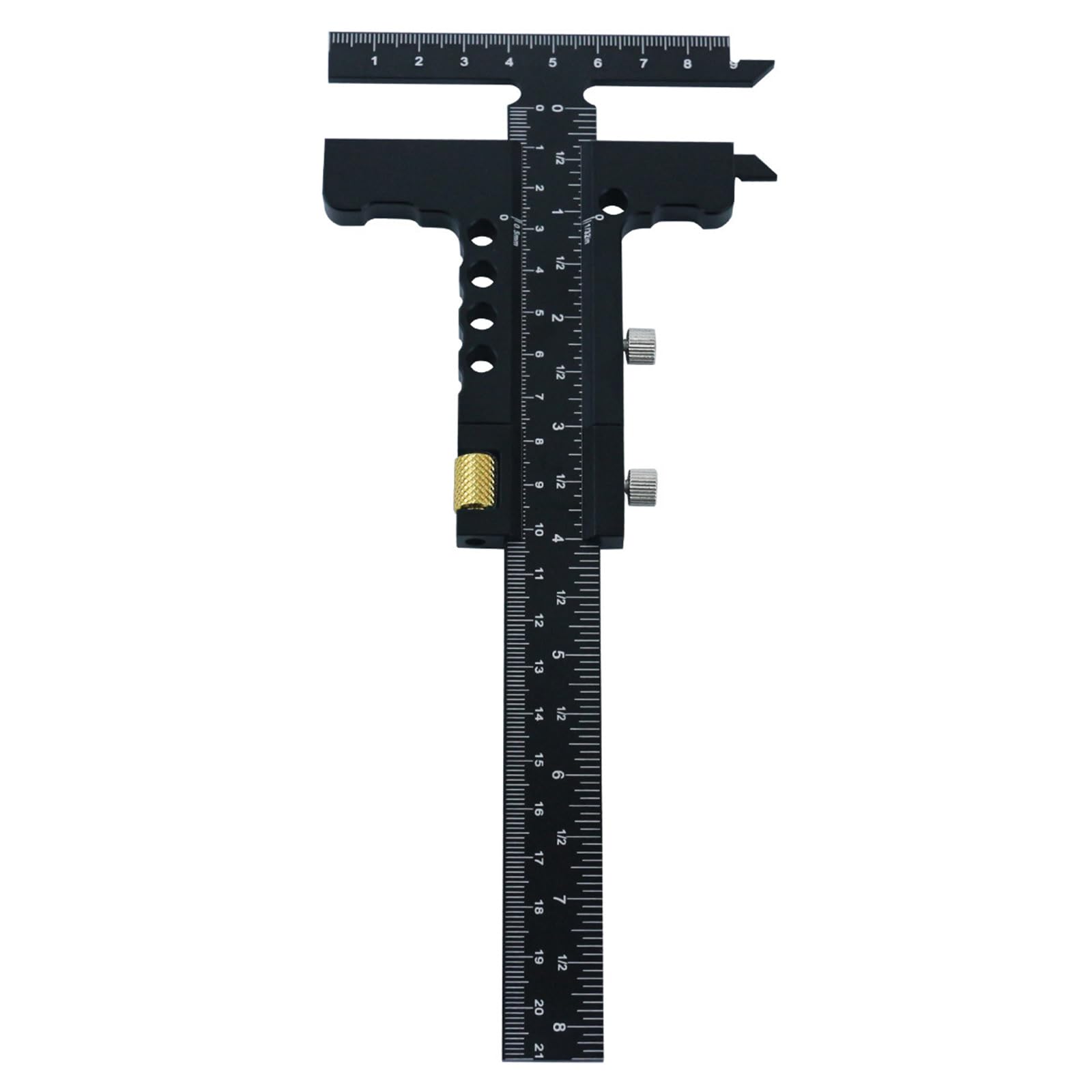 T-Vierkant-Lineal für Holzbearbeitung, T-Vierkant-Lineal, Aluminiumlegierung, Tischler, Anreißnadel und Messwerkzeug