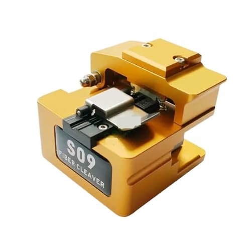 Glasfaser-Trenngerät, Glasfaser-Messer, S09 Fiber Optic Cleaver for AI-9 AI-8C/7C Optical Fiber Splicer Schneiden Messer Faser Cutter Mit Bin für Spleißwagen, Labore, Glasfasertechniker