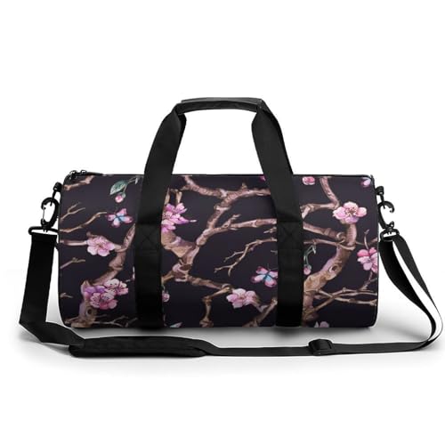 Blume Rosa Sport Duffel Bag Sporttasche Reisetasche Handgepäck Tasche Schwimmtasche Weekender Bag 45x23x23cm