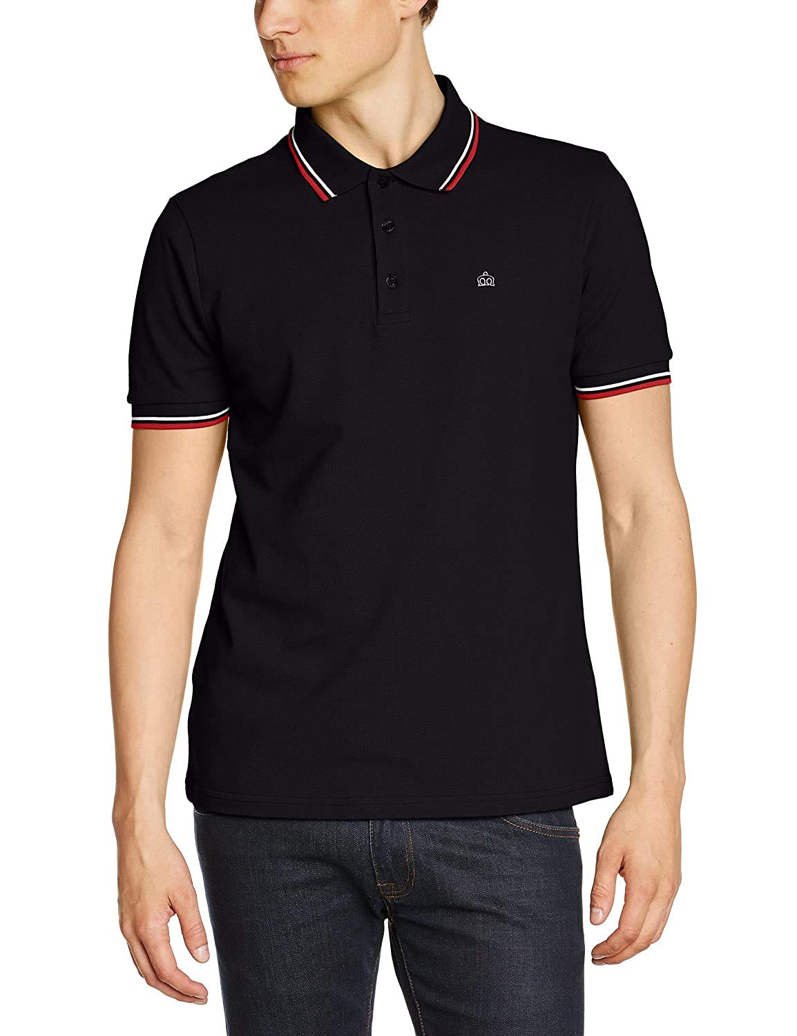 Merc of London Herren, Poloshirt, CARD, Polo Shirt, Noir (Black), Small (Herstellergröße: S)