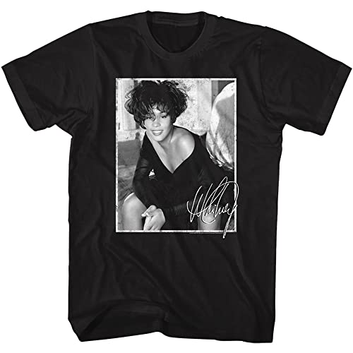 Whitney Houston Singer signiertes Foto für Erwachsene, kurzärmelig, T-Shirts mit Grafik-T-Shirts, schwarz, XX-Large