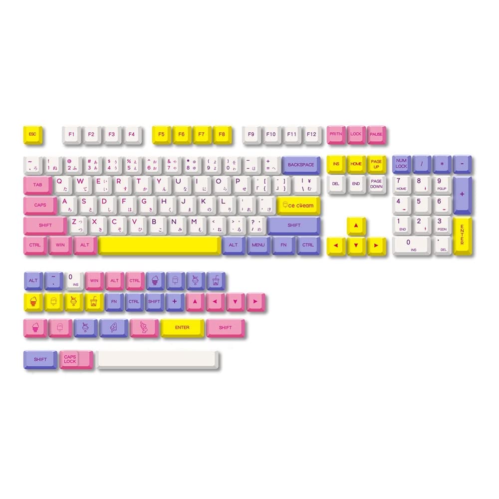 PENGY EIS Tastenkappen Set 135 Tasten XDA Dye Sublimation PBT Voll Tastenkappen Set für Mechanische Tastatur, Japanese