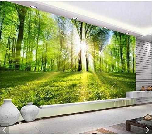 XLMING Sonne-Wald-Baum-Landschaft 3D Tapeten Home Esszimmer Sofa Schlafzimmer Wohnzimmer TV Hintergrund-300cm×210cm