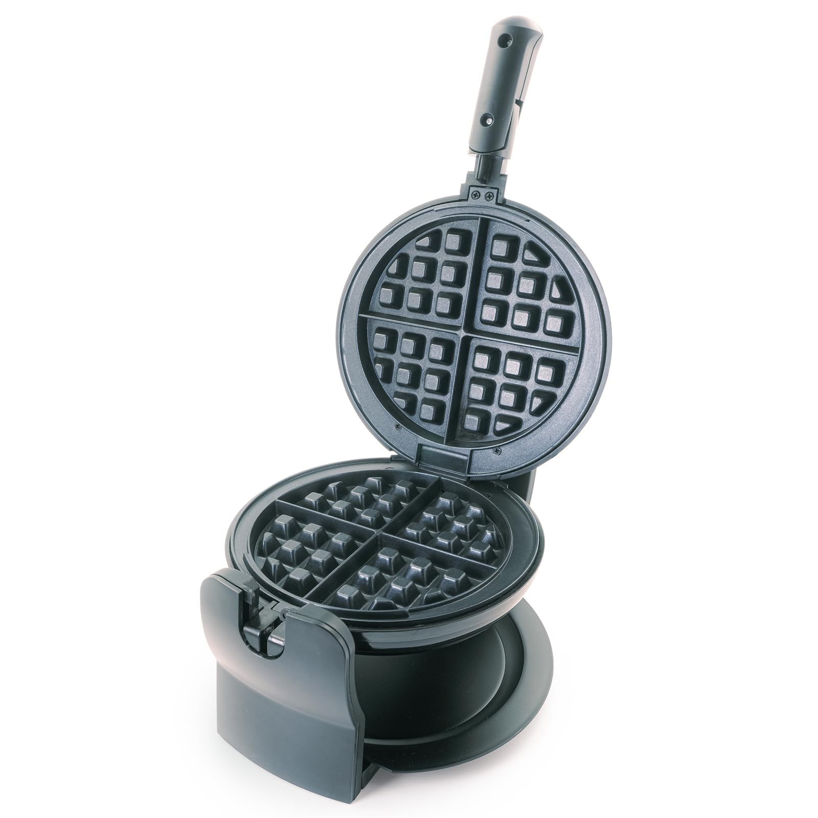 Korona 41004 Drehbares Waffeleisen für runde belgische Waffeln | Perfekte Teigverteilung | Drehfunktion 180° | Beidseitige Kontrollleuchte | Platzsparende Lagerung | 1000 Watt