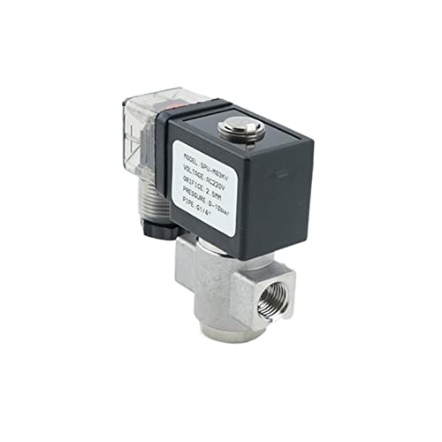 G1/4 VX2120-08-SS-NO Normalerweise offenes Magnetventil aus Edelstahl 304 mit Silikonkautschukdichtung 220 VAC 12 VDC DN8 1 Stück(Only a valve,12VDC)