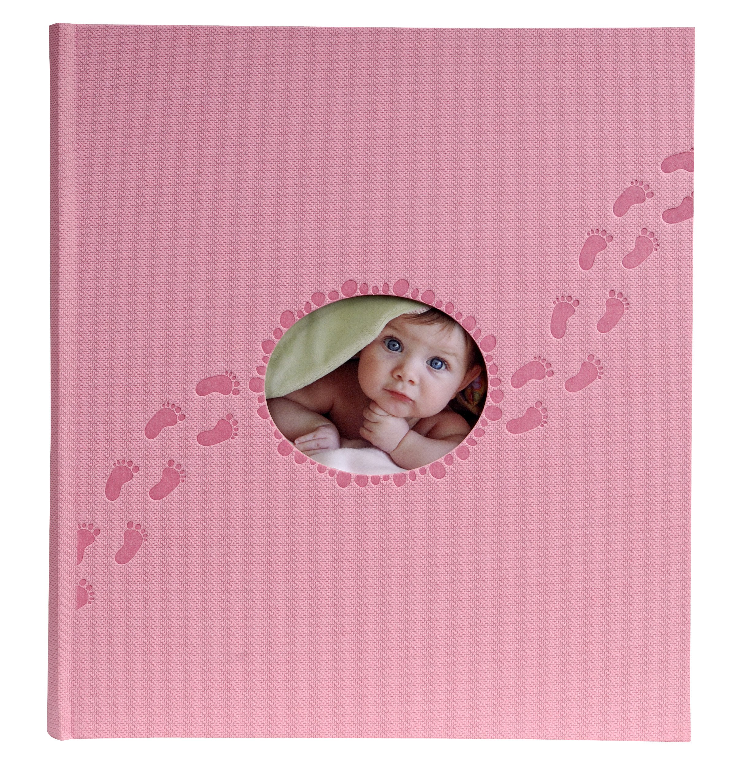 Exacompta 12202E Premium Fotoalbum Piloo mit 60 Seiten, perfekt für Ihre Baby- und Kinderfotos zum selbstgestalten Fotobuch rosa