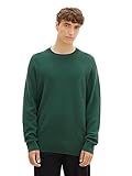 Tom Tailor Denim Herren Basic Strick-Pullover mit Struktur, 10778 - Hunter Green, XL